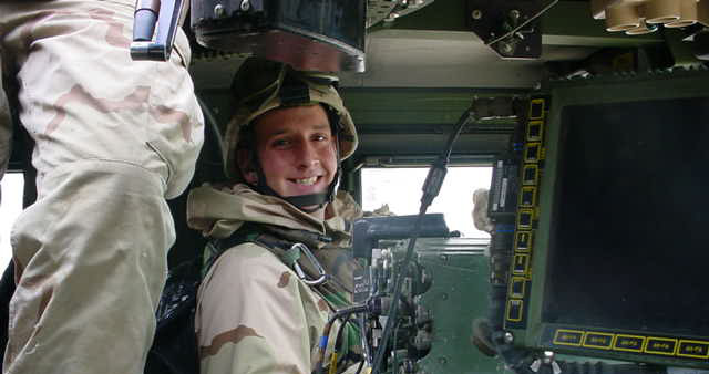 Adrian Menard during military service in Iraq