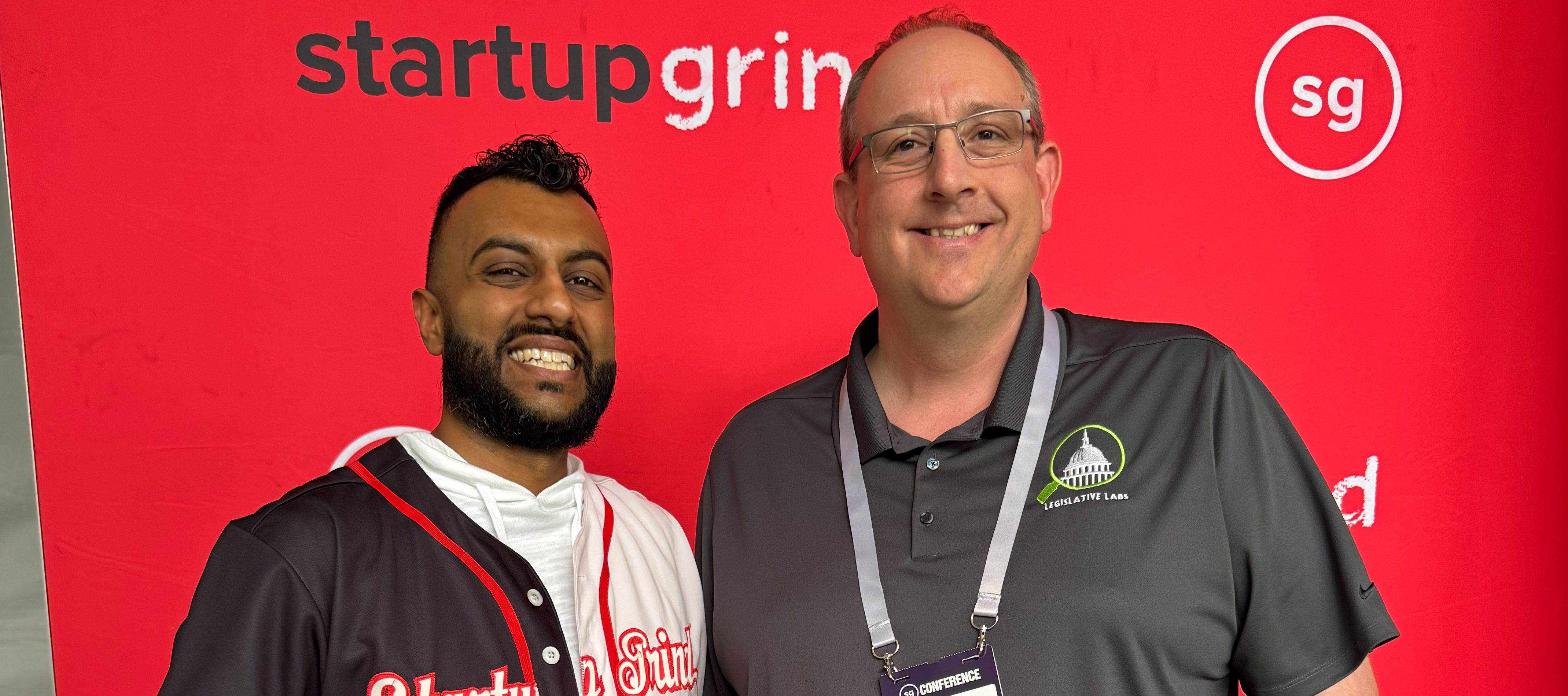 Adrian presenting with RajNation - Startup Hypeman, at a Legislative Labs event